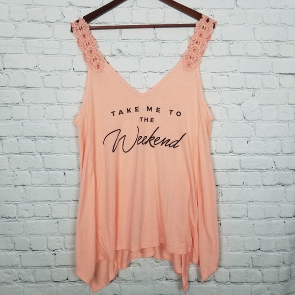 Hybrid & company Tops - Plus Size Take Me to the Weekend Tank Top